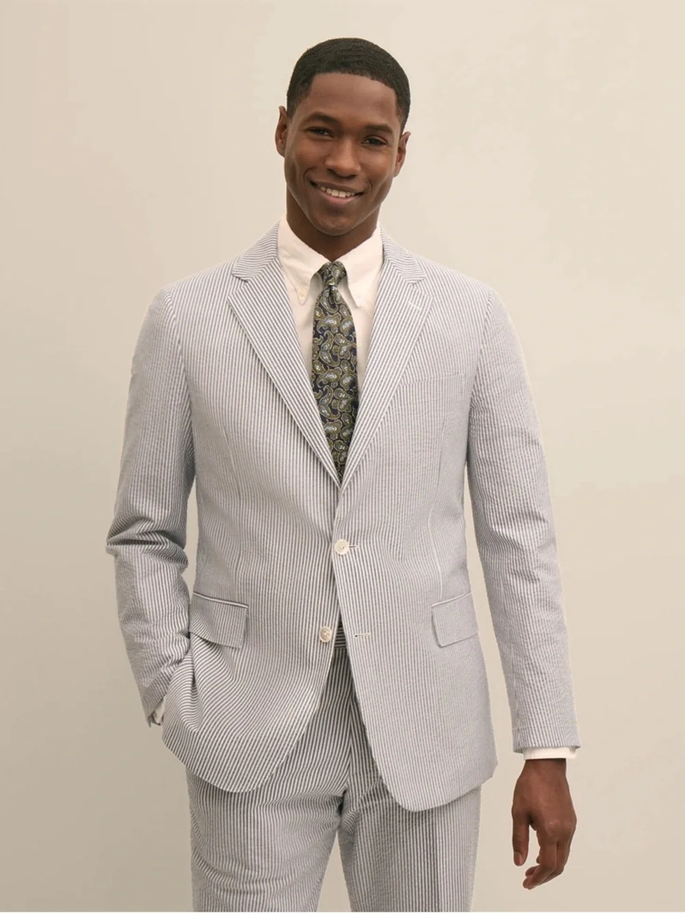 Brooks Brothers Classic Fit Cotton Seersucker 1818 Suit Coat